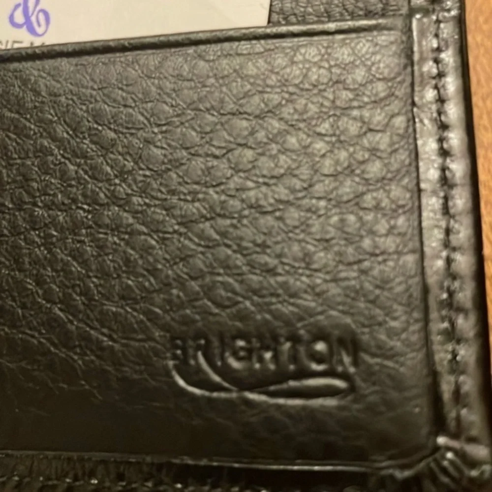 Brighton Men’s Black Leather Carnegie‎ Money Clip Wallet NWT